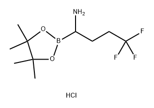 1,3,2-Dioxaborolane-2-methanamine, 4,4,5,5-tetramethyl-α-(3,3,3-trifluoropropyl)-, hydrochloride (1:1) 구조식 이미지