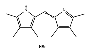 1H-Pyrrole, 2,3,4-trimethyl-5-[(3,4,5-trimethyl-2H-pyrrol-2-ylidene)methyl]-, hydrobromide (1:1) 구조식 이미지