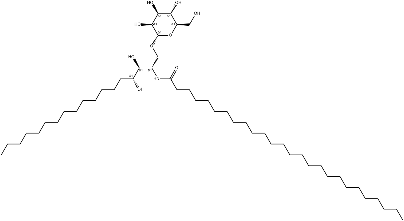 Hexacosanamide, N-[(1S,2S,3R)-2,3-dihydroxy-1-[(α-D-mannopyranosyloxy)methyl]heptadecyl]- Structure