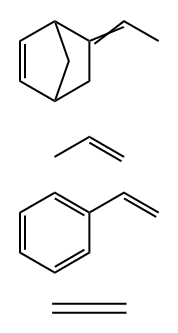 Bicyclo[2.2.1]hept-2-ene, 5-ethylidene-, polymer with ethene, ethenylbenzene and 1-propene Structure