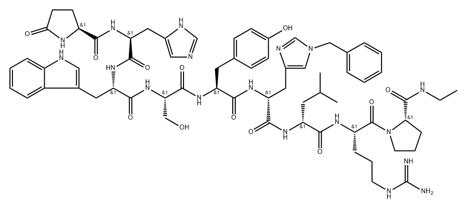 (D-LEU7)-HISTRELIN Structure