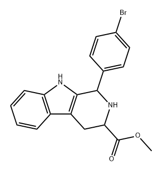 methyl 1-(4-bromophenyl)-2,3,4,9-tetrahydro-1H-pyrido[3,4-b]indole-3-carboxylate Structure