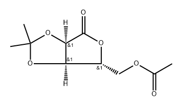 D-Ribonic acid, 2,3-O-(1-methylethylidene)-, γ-lactone, 5-acetate Structure