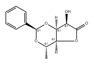 6-Deoxy-3,5-O-[(R)-benzylidene]-L-mannonic acid g-lactone Structure