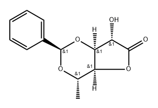 6-Deoxy-3,5-O-[(R)-benzylidene]-L-gluconic acid g-lactone Structure
