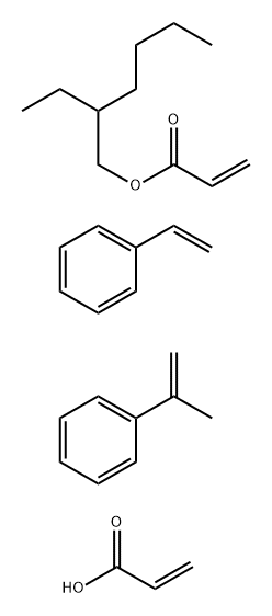 2-Propenoic acid polymer with ethenylbenzene, 2-ethylhexyl 2-propenoate and (1-methylethenyl)benzene, ammonium salt Structure