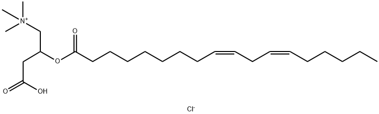 1-Propanaminium, 3-carboxy-N,N,N-trimethyl-2-[[(9Z,12Z)-1-oxo-9,12-octadecadien-1-yl]oxy]-, chloride (1:1) Structure