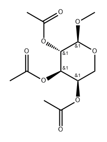 α-D-Arabinopyranoside, methyl, 2,3,4-triacetate Structure