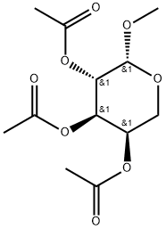 β-D-Arabinopyranoside, methyl, 2,3,4-triacetate Structure