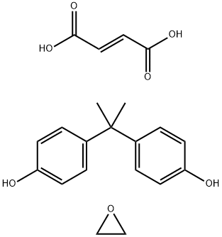 2-부텐디오산(E)-,4,4'-(1-메틸에틸리덴)비스[페놀]및옥시란과의중합체 구조식 이미지