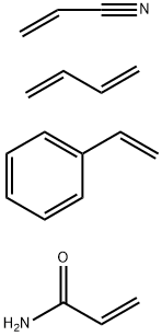 2-Propenamide, polymer with 1,3-butadiene, ethenylbenzene and 2-propenenitrile Structure