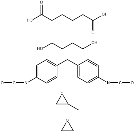 헥산디오산,1,4-부탄디올중합체,1,1'-메틸렌비스[4-이소시아나토벤젠],메틸옥시란및옥시란 구조식 이미지
