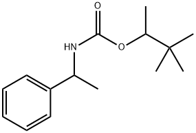 (α-Methylbenzyl)carbamic acid 1,2,2-trimethylpropyl ester Structure