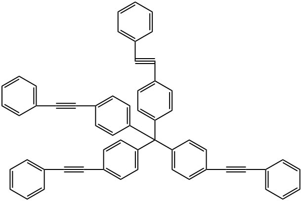 Benzene, 1,1',1'',1'''-methanetetrayltetrakis[4-(phenylethynyl)- (9CI) 구조식 이미지