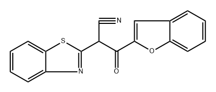 2-Benzothiazoleacetonitrile, α-(2-benzofuranylcarbonyl)- Structure