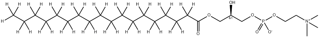 1-Stearoyl-d35-2-hydroxy-sn-glycero-3-PC 구조식 이미지