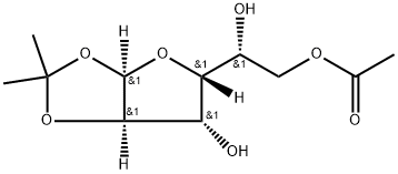α-D-Glucofuranose, 1,2-O-(1-methylethylidene)-, 6-acetate Structure