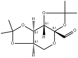 β-2,3:4,5-Di-O-isopropylidene-D-arabino-hexosulo-2,6-pyranose 구조식 이미지