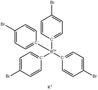 Borate(1-), tetrakis(4-bromophenyl)-, potassium (9CI) Structure