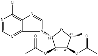 2,3-Tri-O-acetyl-5-deoxy-6-chloropurine-9--D-ribofuranoside Structure