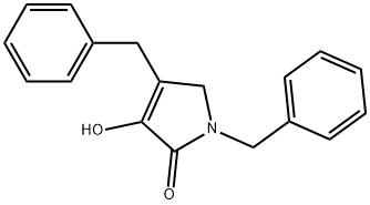 1,5-Dihydro-3-hydroxy-1,4-bis(phenylmethyl)-2H-pyrrol-2-one Structure