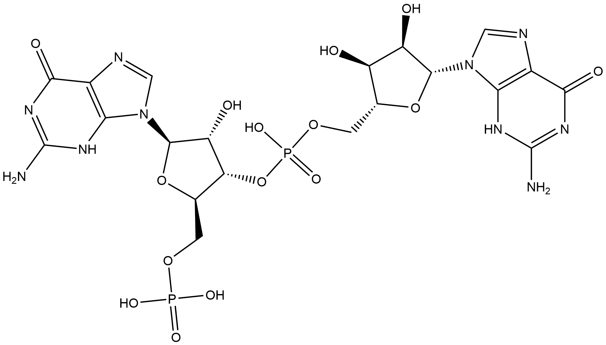 5'-O-Phosphorylguanylyl-(3'-5')-guanosine Structure