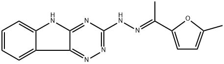 Ethanone, 1-(5-methyl-2-furanyl)-, 2-(5H-1,2,4-triazino[5,6-b]indol-3-yl)hydrazone Structure