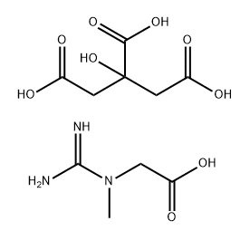 Glycine, N-(aminoiminomethyl)-N-methyl-, 2-hydroxy-1,2,3-propanetricarboxylate (3:1) 구조식 이미지