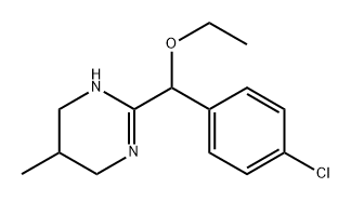 3,4,5,6-Tetrahydro-2-(4-chloro-α-ethoxybenzyl)-5-methylpyrimidine Structure