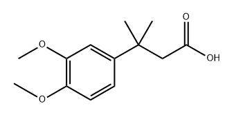 Benzenepropanoic acid, 3,4-dimethoxy-β,β-dimethyl- Structure