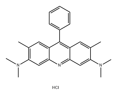 3,6-Acridinediamine, N3,N3,N6,N6,2,7-hexamethyl-9-phenyl-, hydrochloride (1:1) 구조식 이미지