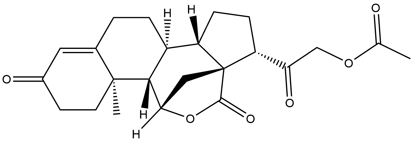 Pregn-4-en-18-oic acid, 21-(acetyloxy)-11-hydroxy-3,20-dioxo-, γ-lactone, (11β)- (9CI) 구조식 이미지