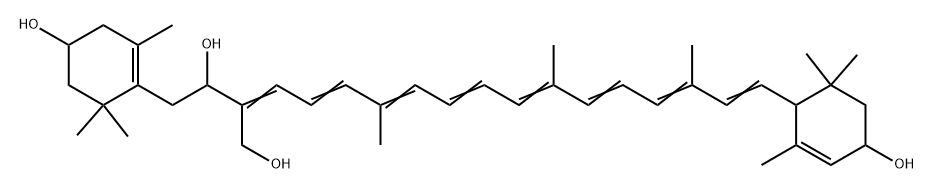 (3R,3'R,6'R)-7,8-Dihydro-β,ε-carotene-3,3',8,19-tetrol Structure