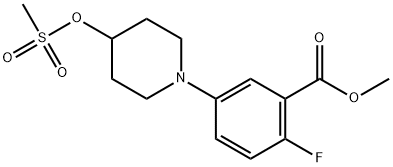 Methyl 2-fluoro-5-4-(methylsulfonyl)oxy-1-piperidinylbenzoate Structure