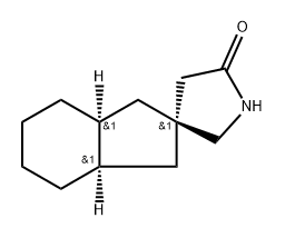 Spiro[2H-indene-2,3-pyrrolidin]-5-one, 1,3,3a,4,5,6,7,7a-octahydro-, stereoisomer (9CI) Structure