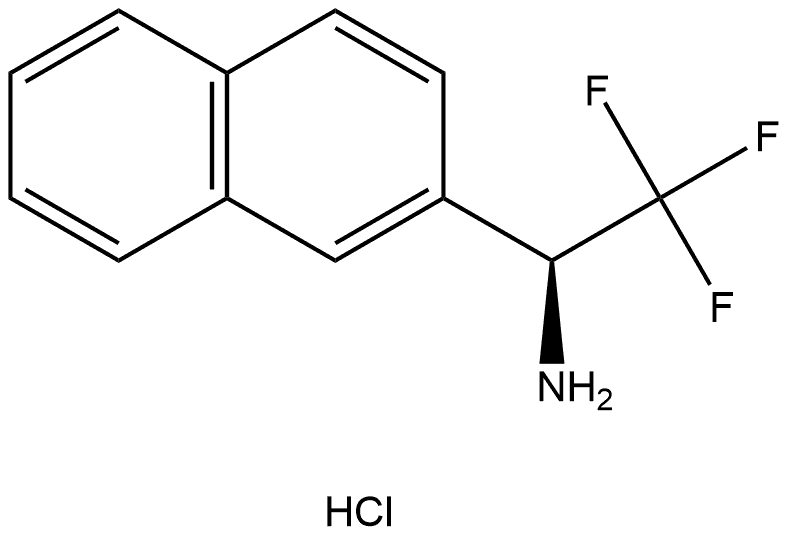 (S)-2,2,2-trifluoro-1-(naphthalen-2-yl)ethan-1-amine hydrochloride 구조식 이미지