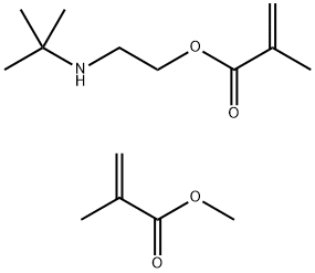 2-Propenoic acid, 2-methyl-, 2-[(1,1-dimethylethyl)amino]ethyl ester, polymer with methyl 2-methyl-2-propenoate Structure