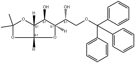 1,2-O-Isopropylidene-6-O-trityl-α-D-glucofuranose 구조식 이미지