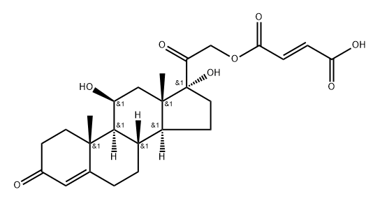 Pregn-4-ene-3,20-dione, 21-[(3-carboxy-1-oxo-2-propenyl)oxy]-11,17-dihydroxy-, [11β,21(E)]- (9CI) Structure