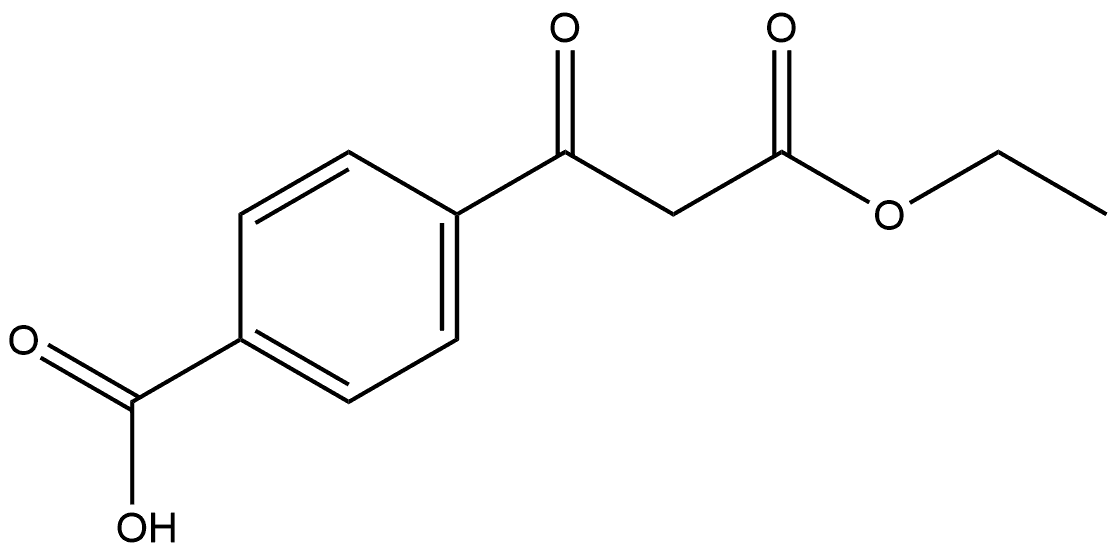 Benzenepropanoic acid, 4-carboxy-β-oxo-, 1-ethyl ester 구조식 이미지