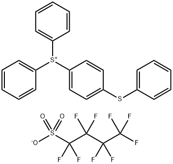 Sulfonium, diphenyl[4-(phenylthio)phenyl]-, 1,1,2,2,3,3,4,4,4-nonafluoro-1-butanesulfonate (1:1) Structure