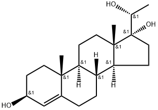 Pregn-4-ene-3,17,20-triol, (3β,20R)- Structure