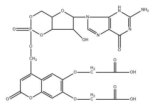 BCMCM-caged cGMP Structure