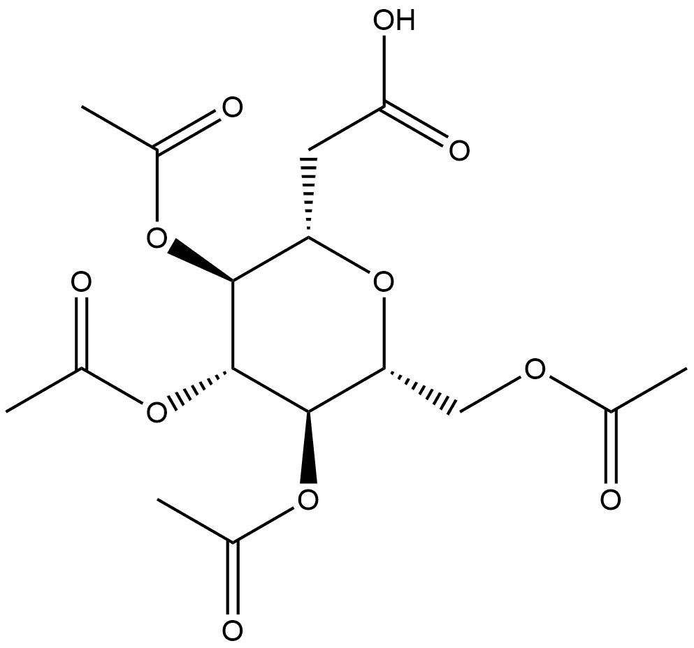 D-glycero-D-gulo-Octonic acid, 3,7-anhydro-2-deoxy-, tetraacetate (8CI,9CI) Structure