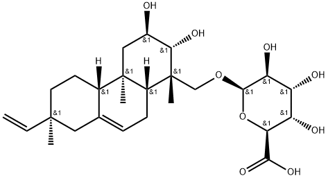 [(13S)-2α,3β-Dihydroxy-7,15-pimaradien-19-yl]β-D-altropyranosiduronic acid Structure