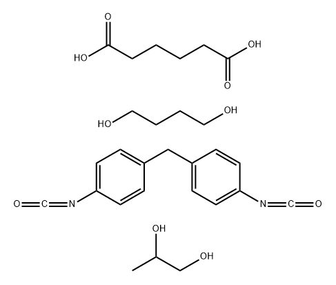 헥산디오산,1,4-부탄디올,1,1-메틸렌비스4-이소시아나토벤젠및1,2-프로판디올중합체 구조식 이미지