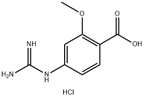 4-GUANIDINO-2-METHOXYBENZOIC ACID HCL SALT Structure