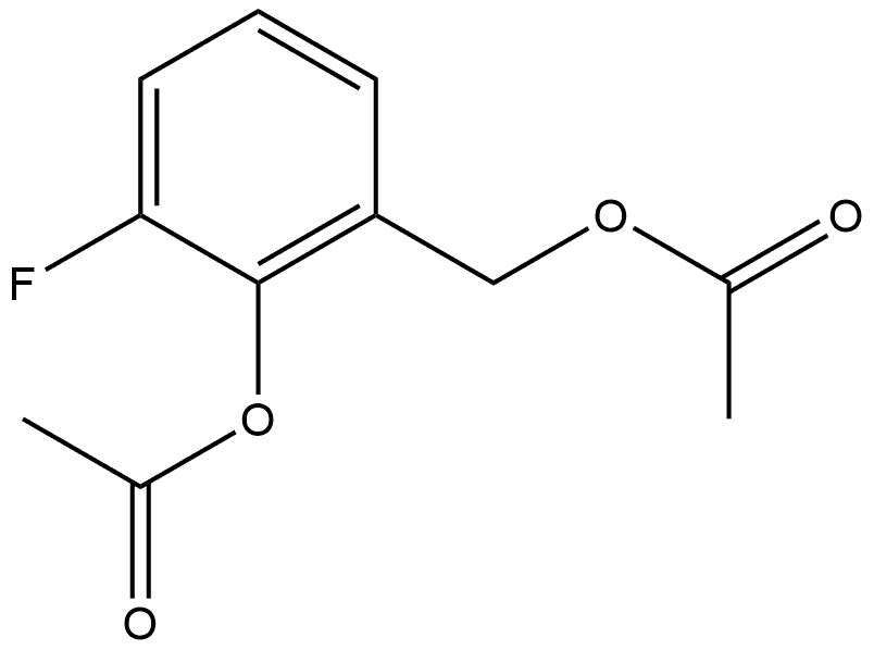 Benzenemethanol, 2-(acetyloxy)-3-fluoro-, 1-acetate Structure