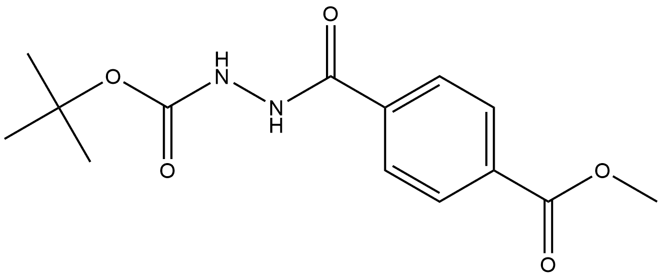 1,4-Benzenedicarboxylic acid, 1-methyl ester, 4-[2-[(1,1-dimethylethoxy)carbonyl]hydrazide] Structure