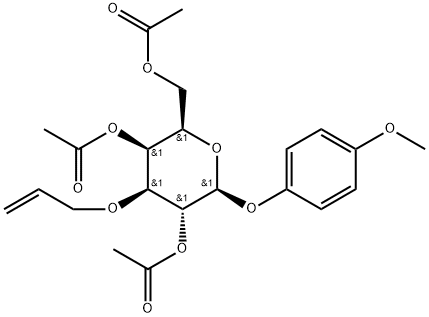 4-Methoxyphenyl 2,4,6-tri-O-acetyl-3-O-allyl-β-D-galactopyranoside Structure